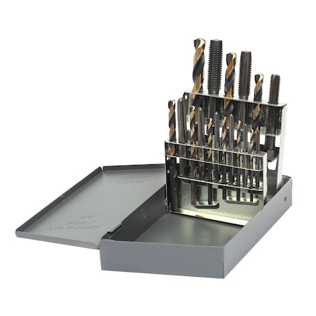 Drillco 18PC UNC TAP and DRILL SET 400N Drill 2000N TAPS 400NC2018